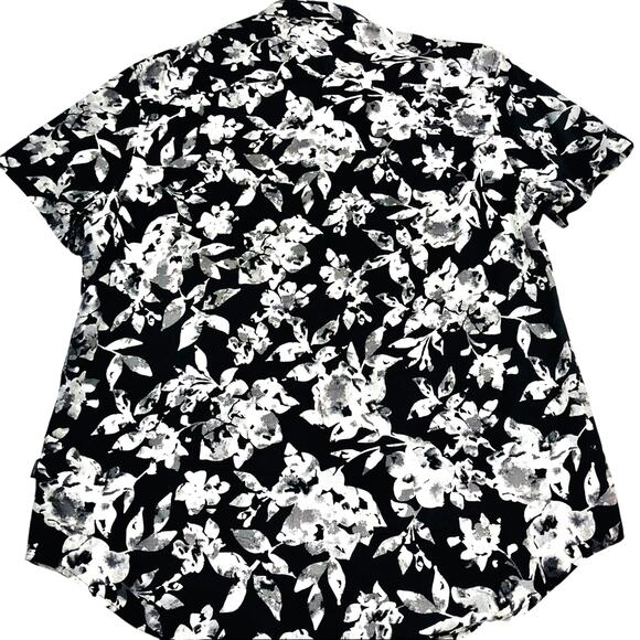 Calvin Klein Other - Men’s Calvin Klein black gray graphic floral print button front shirt